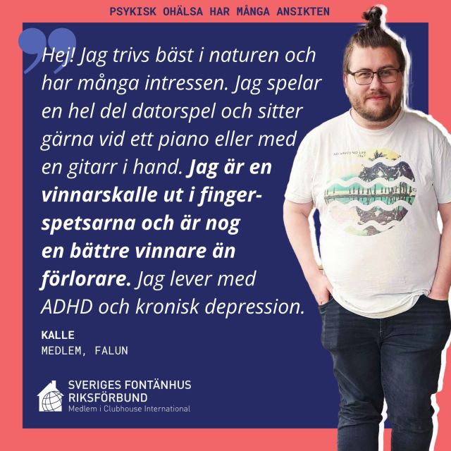 #sjuktbra #sverigesfontänhusriksförbund #clubhouseinternational #psykiskhälsa 
Sveriges Fontänhus Riksförbund Clubhouse International - ICCD Fontänhuset Falun